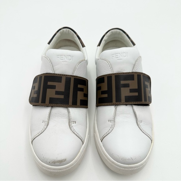 Fendi Monogram FF Nappa leather unisex junior sneakers - Picture 2 of 14